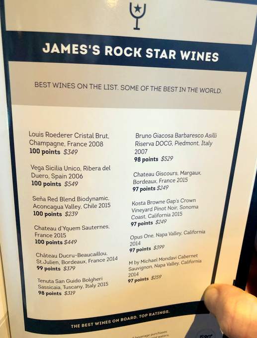 Holland America’s New Wine List on Nieuw Statendam