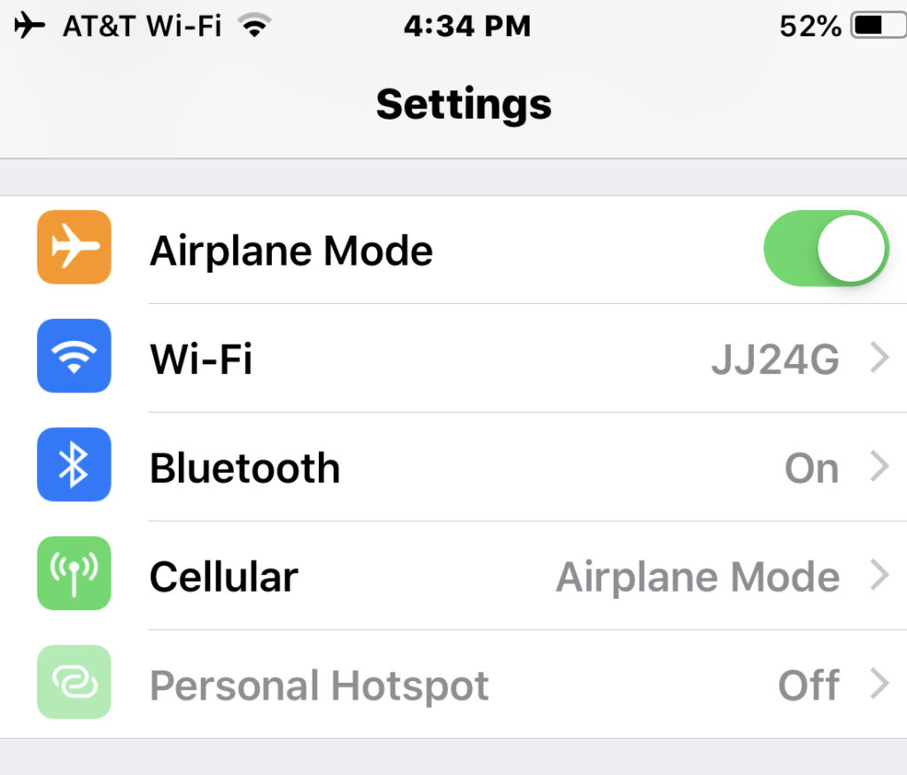turn your iPhone to AIRPLAN MODE
