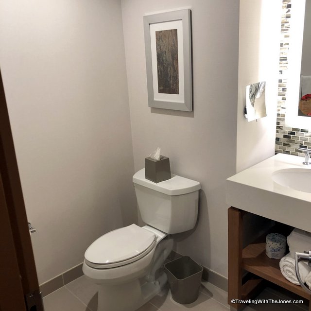 bathroom in King Room, Westin Denver Airport Hotel