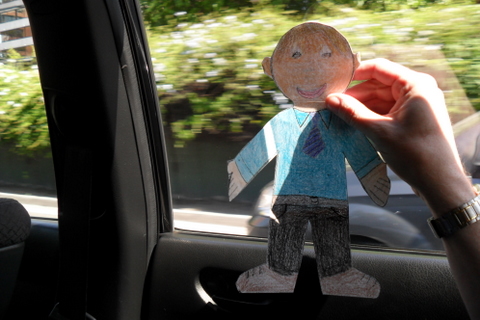 Flat Stanley on the way to Chile's Casablanca Valley