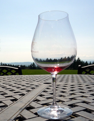 Oregon Pinot Noir glass