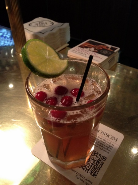 Cranberry Dram cocktail Cranberry Dram cocktail at the St. Paul Grill ll in the Saint Paul Hotel, St. Paul, Missesota