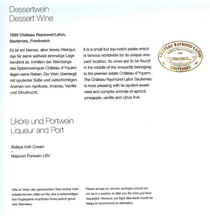 Lufthansa 1st class