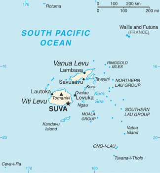 map of Fiji