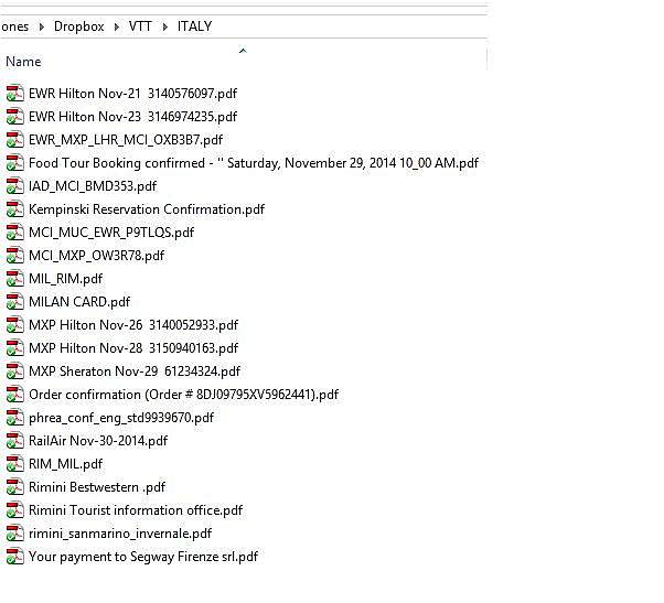 electronic trip planning files