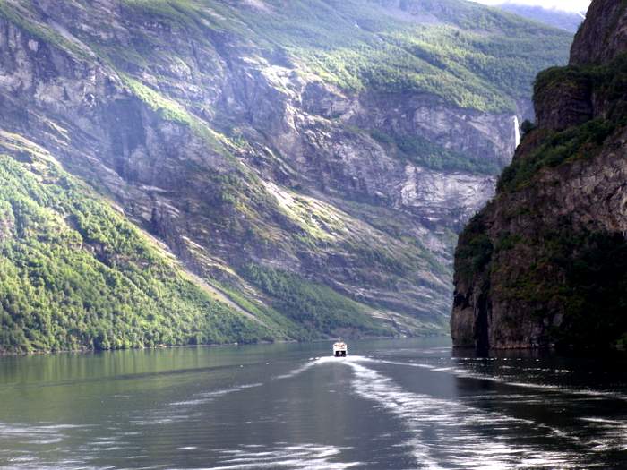 cruising Norway's Geirangerfjord