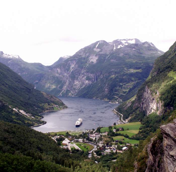 View from Dalsnibba of Geiranger, Norway