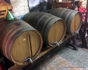fill-your-own wine bottle at Bodega Pep in Barcelona, Spain