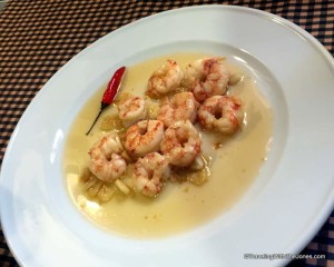 gambas al ajillo, La Taberneta, Barcelona, Spain