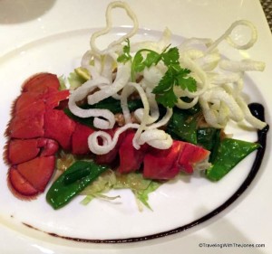 new lobster entree, Tamarind Restaurant, Holland America's Nieuw Amsterdam cruise ship