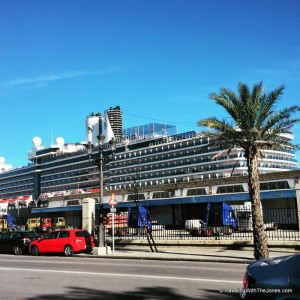 Holland America Nieuw Amsterdam cruise ship in Cadiz, Spain
