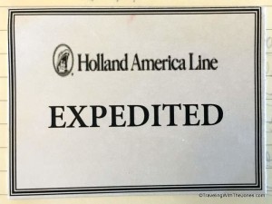 Holland America's Expedited Disembarkation