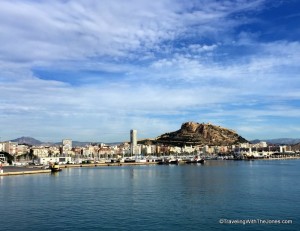 port of Alicante, Spain with Mount Benacantil overlooking the city