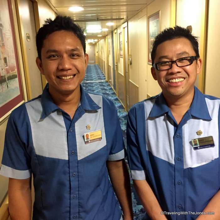 Deny and Suko, Room stewards, Holland America Zuiderdam
