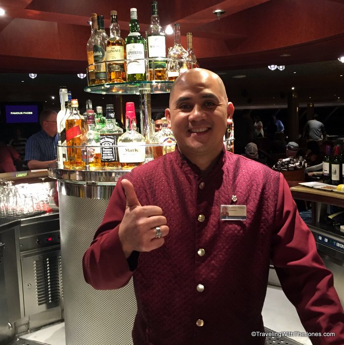 Elwood, bartender, Holland Americca, Zuiderdam