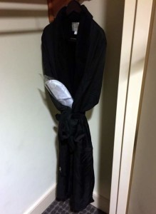 black bathrobe, Renaissance New Orleans Arts Hotel