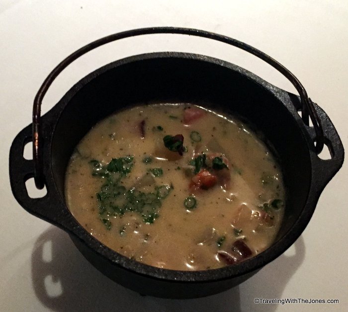 seafood chowder, Soup Du Jour, Restaurant Rebirth, New Orleans