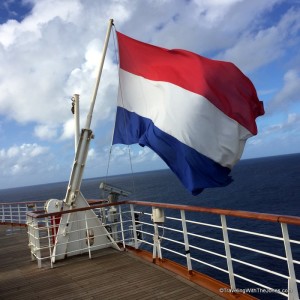 Holland America's Zuiderdam cruise ship is flagged in The Netherlands.