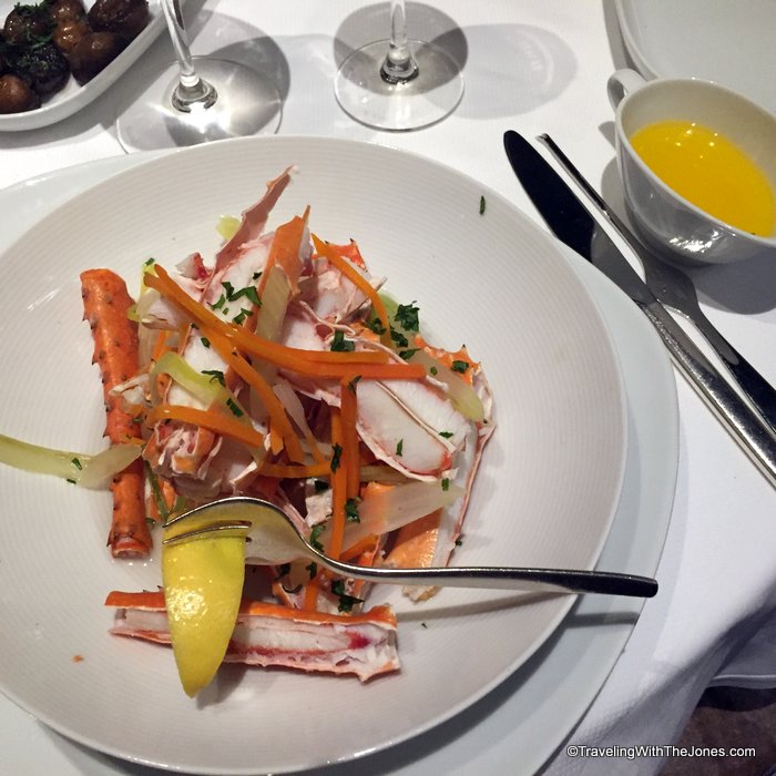 Alaska king crab legs, Pinnacle Grill, Zuiderdam, Holland America Line
