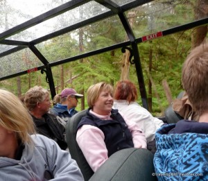on the 4x4 Unimog, Rainforest Canopy & Zipline Expedition – Ketchikan