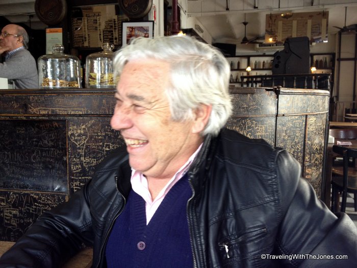 Jorge, our personable guide throughout a food walking tour in San Telmo neighborhood of Buenos Aires.