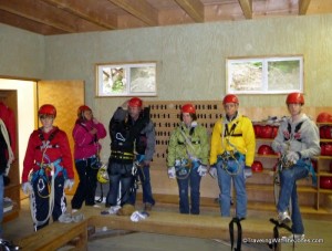 getting outfitted for the Rainforest Canopy & Zipline Expedition – Ketchikan