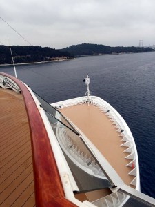 View from the Viking Star cruise ship