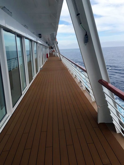 Wrap-around Promenade , Viking Star cruise ship 