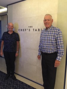 Ken and Fred at The Chef's Table, Viking Star