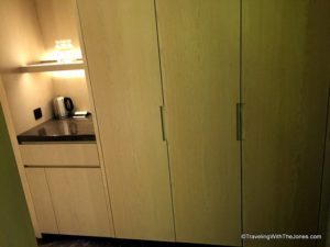 coffee station and closets, Taipei Marriott hotel, Taiwan