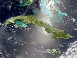 Satellite image of Cuba