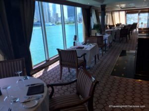 Ocean Grill restaurant, Adonia cruise ship, fathom