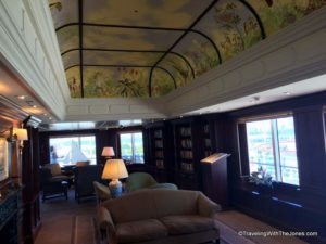 library, Deck 10, Adonia cruise ship, fathom