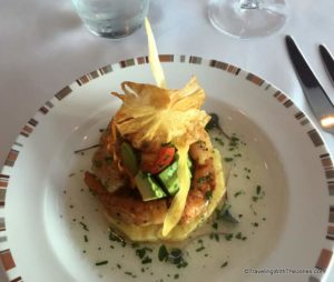 Ananas and Avocado, Ocean Grill restaurant, Fathom Adonia