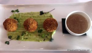 Mofongo and agauji, Ocean Grill, Fathom Adonia cruise ship