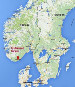 Kristiansand, Norway map