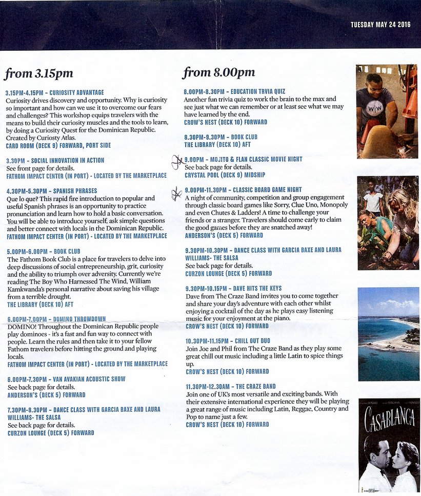 fathom DR daily program, day 3 (afternoon and evening)