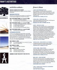 Fathom DR cruise daily program, day 5, (morning)