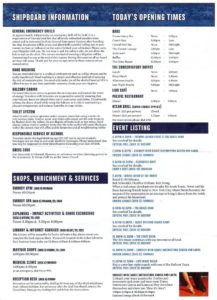 fathom DR daily program, Day 1 (back)