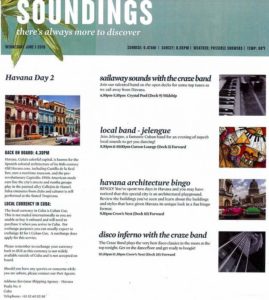 Day 4, Fathom cruise to Cuba daily program (front cover)