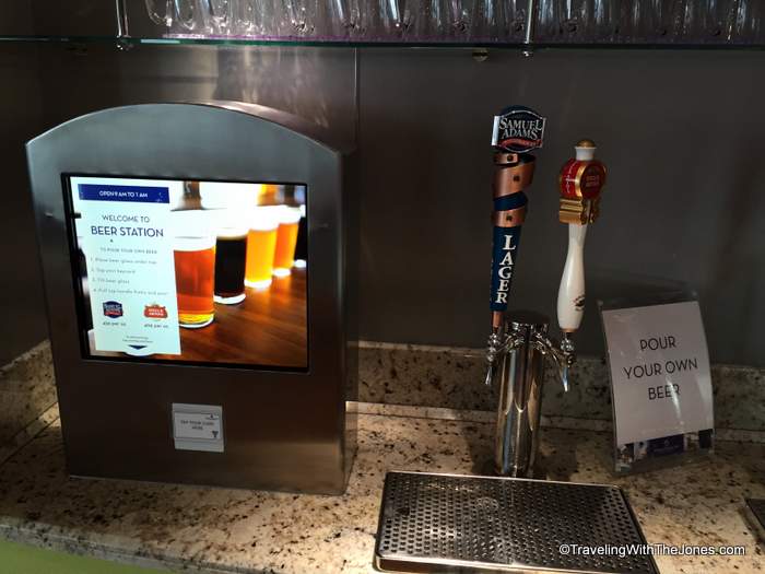 Self-serve beer, Lido Bar, Koningsdam, Holland America Line