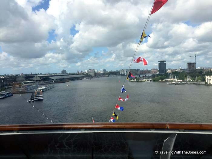 view from window, stateroom 11001, Koningsdam cruise ship, Holland America