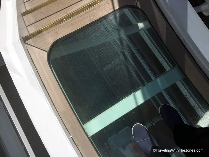 glass-bottom stairway, ms Koningsdam, Holland America Line