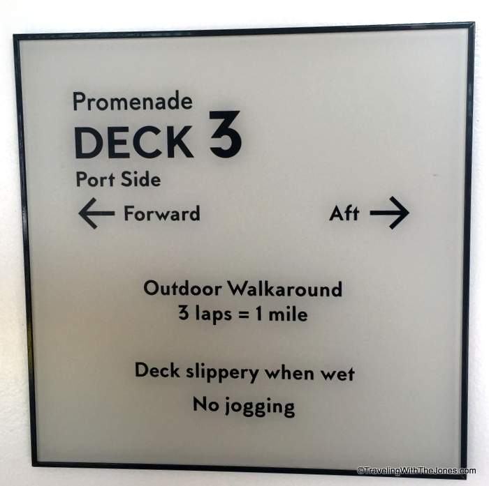Promenade deck sign, ms Koningsdam, Holland America Line