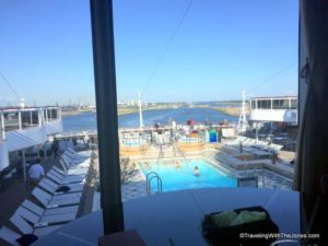 view from the Tamarind Restaurant, Koningsdam, Holland America Line