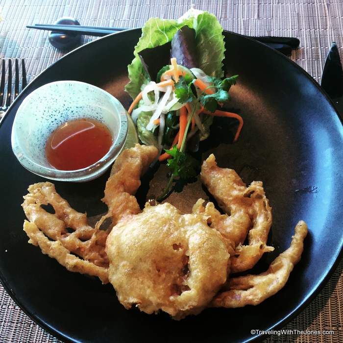 soft shell crab, Tamarind Restaurant, Koningsdam, Holland America Line