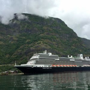 Holland America's Koningsdam Cruise Ship in Flam, Norway