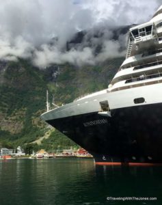 ms Koningsdam, Holland America Line, in Flam, Norway