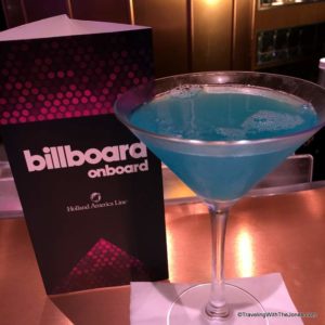 tasty cocktail, Billboard onboard, ms Koningsdam, Holland America Line