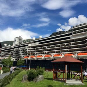 Koningsdam cruise ship in Flam, Norway